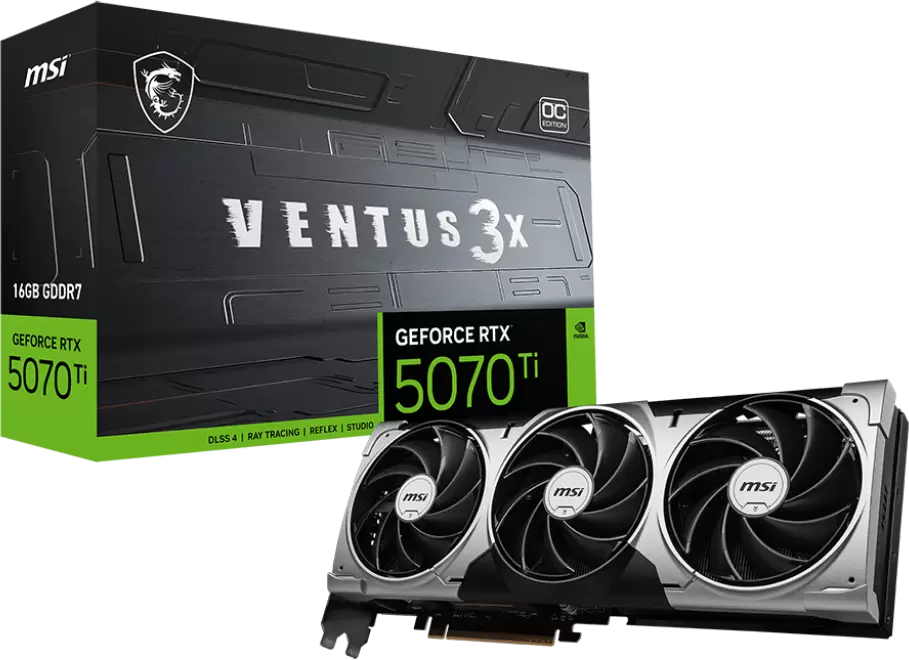 Видеокарта MSI GeForce RTX 5070 Ti 16G Ventus 3X OC фото-5