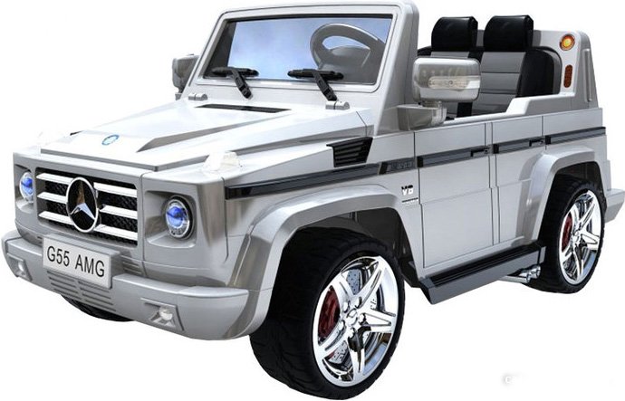 Детский электромобиль Baby Maxi Mercedes-Benz G55 AMG Silver Paint LUX